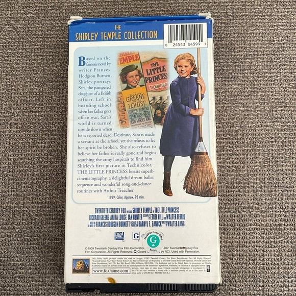 5/$25 The Little Princess VHS Family Feature Movie Shirley Temple 1939 Remake - Picture 2 of 4